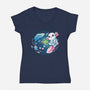 Ying Yang A-lotl-Womens-V-Neck-Tee-Vallina84