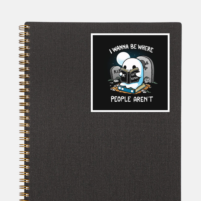 I wanna Be Where People Aren't-None-Glossy-Sticker-Vallina84