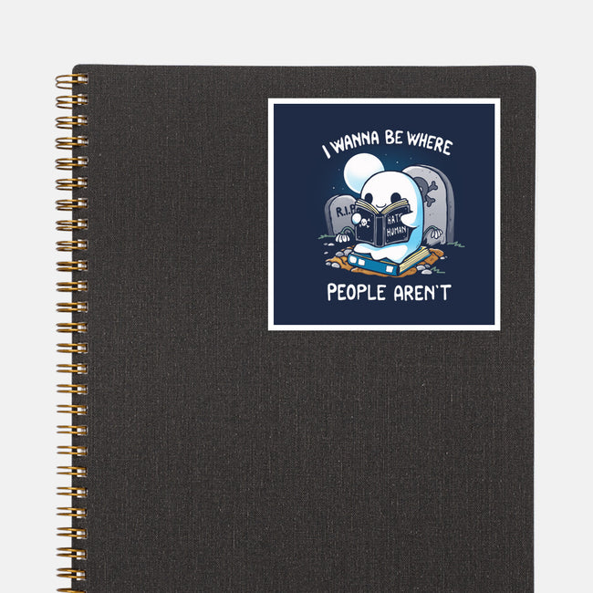 I wanna Be Where People Aren't-None-Glossy-Sticker-Vallina84