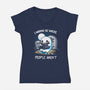 I wanna Be Where People Aren't-Womens-V-Neck-Tee-Vallina84