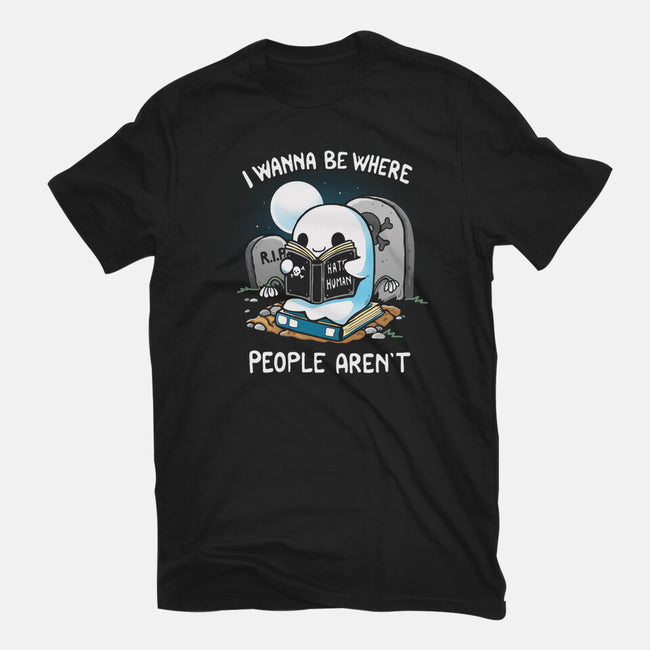 I wanna Be Where People Aren't-Womens-Fitted-Tee-Vallina84