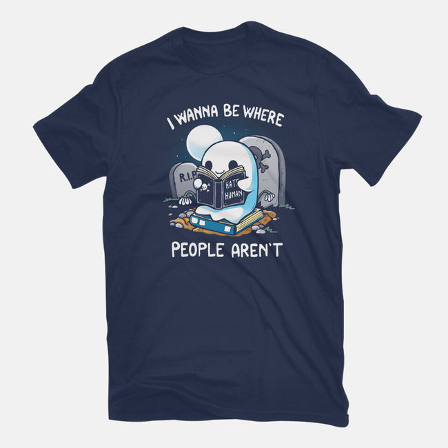 I wanna Be Where People Aren't-Womens-Basic-Tee-Vallina84