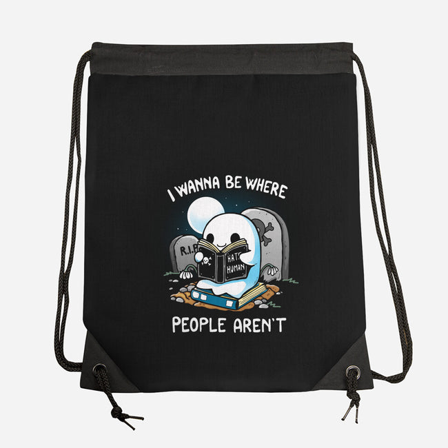 I wanna Be Where People Aren't-None-Drawstring-Bag-Vallina84