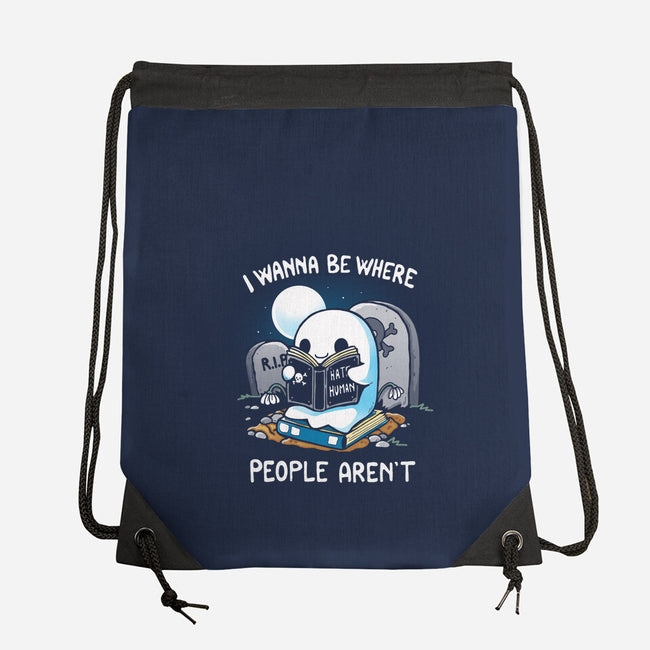 I wanna Be Where People Aren't-None-Drawstring-Bag-Vallina84