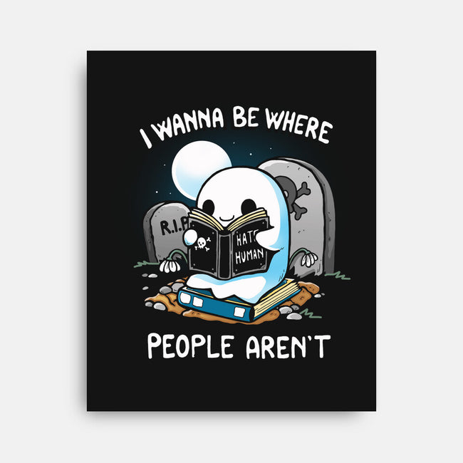 I wanna Be Where People Aren't-None-Stretched-Canvas-Vallina84