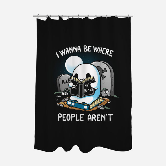 I wanna Be Where People Aren't-None-Polyester-Shower Curtain-Vallina84