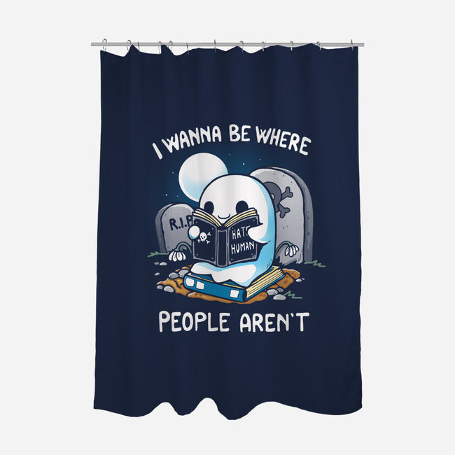 I wanna Be Where People Aren't-None-Polyester-Shower Curtain-Vallina84