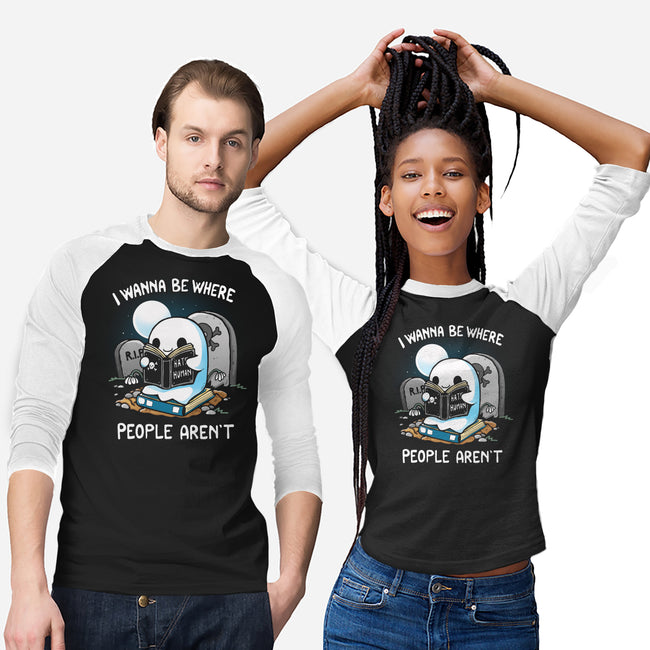 I wanna Be Where People Aren't-Unisex-Baseball-Tee-Vallina84