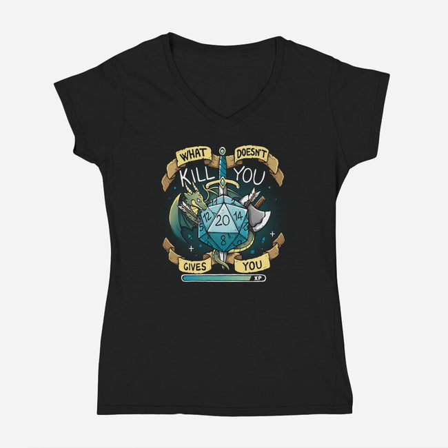 It Will Give You XP-Womens-V-Neck-Tee-Vallina84