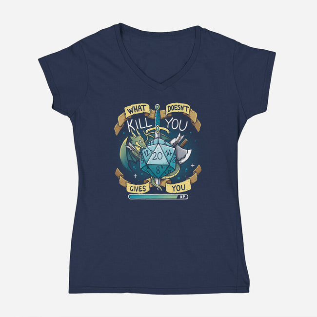 It Will Give You XP-Womens-V-Neck-Tee-Vallina84