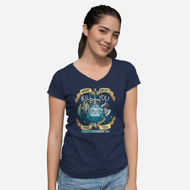 It Will Give You XP-Womens-V-Neck-Tee-Vallina84