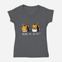 Sushicat Dead Or Alive-Womens-V-Neck-Tee-Vallina84