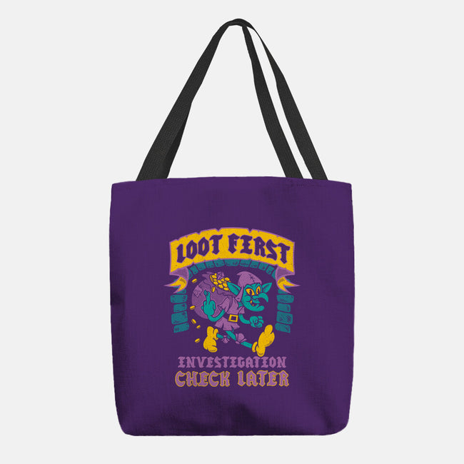 Loot First Check Later-None-Basic Tote-Bag-Nemons