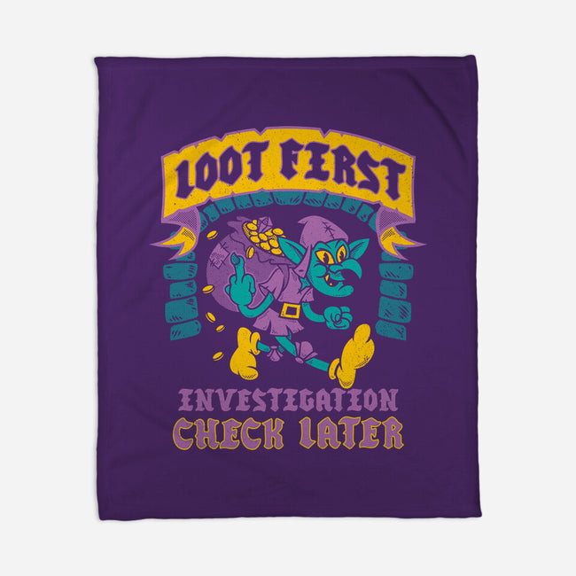 Loot First Check Later-None-Fleece-Blanket-Nemons