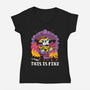 This Is A Fine Dungeon-Womens-V-Neck-Tee-Nemons