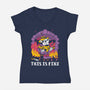 This Is A Fine Dungeon-Womens-V-Neck-Tee-Nemons