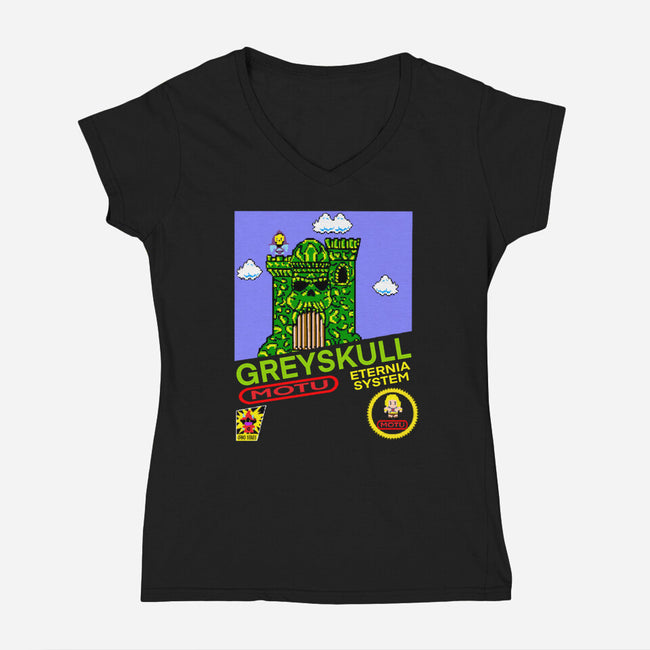 Eternia System-Womens-V-Neck-Tee-Millersshoryotombo
