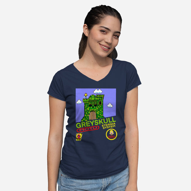 Eternia System-Womens-V-Neck-Tee-Millersshoryotombo