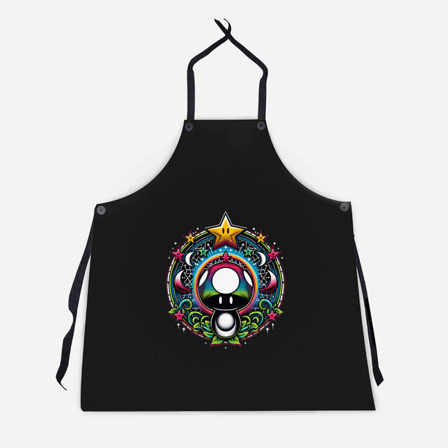 Cosmic Power Up-Unisex-Kitchen-Apron-Millersshoryotombo