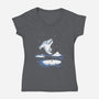 North Pole Dancer-Womens-V-Neck-Tee-silentOp