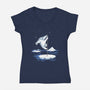 North Pole Dancer-Womens-V-Neck-Tee-silentOp