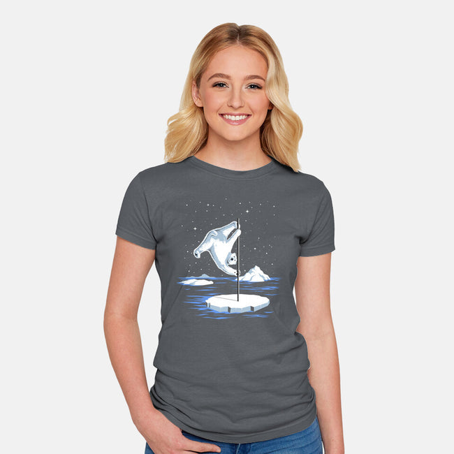 North Pole Dancer-Womens-Fitted-Tee-silentOp