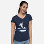 North Pole Dancer-Womens-V-Neck-Tee-silentOp