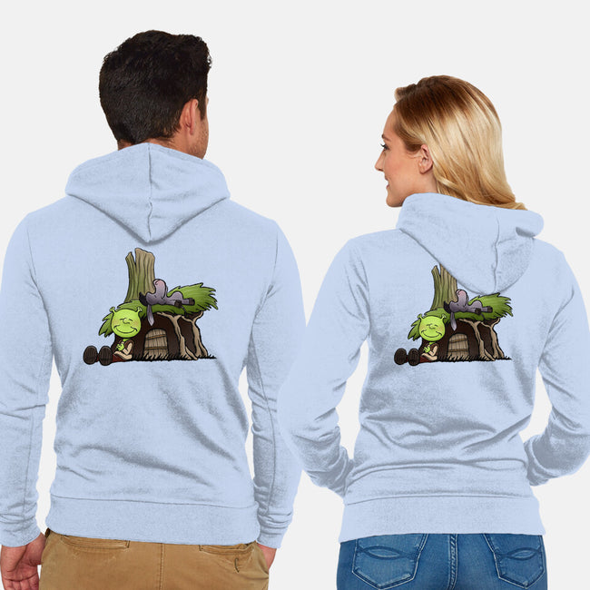 Happiness Is Onions-Unisex-Zip-Up-Sweatshirt-DrawnByBryan