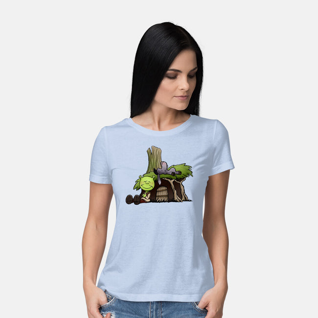 Happiness Is Onions-Womens-Basic-Tee-DrawnByBryan