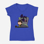 Dragons Good Grief-Womens-V-Neck-Tee-DrawnByBryan