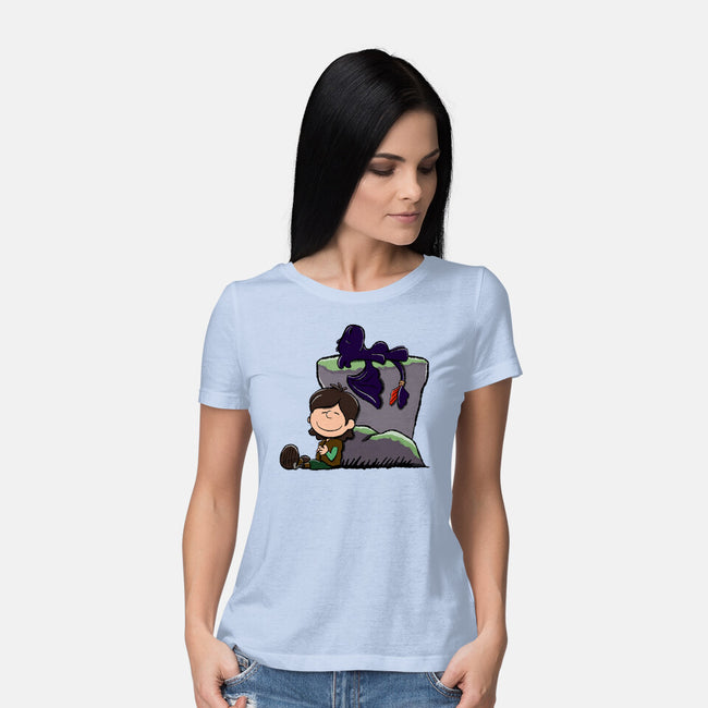 Dragons Good Grief-Womens-Basic-Tee-DrawnByBryan