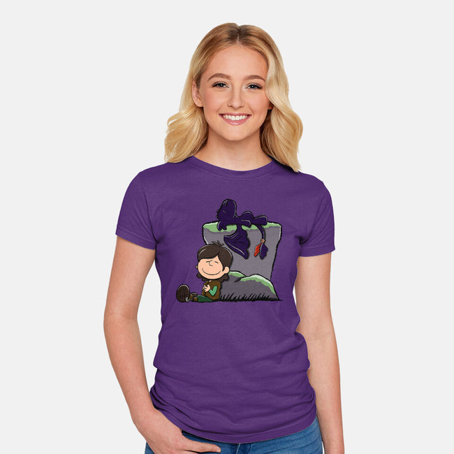 Dragons Good Grief-Womens-Fitted-Tee-DrawnByBryan