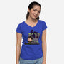 Dragons Good Grief-Womens-V-Neck-Tee-DrawnByBryan