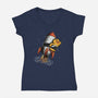 High Speed Violence Funny Duck-Womens-V-Neck-Tee-tobefonseca