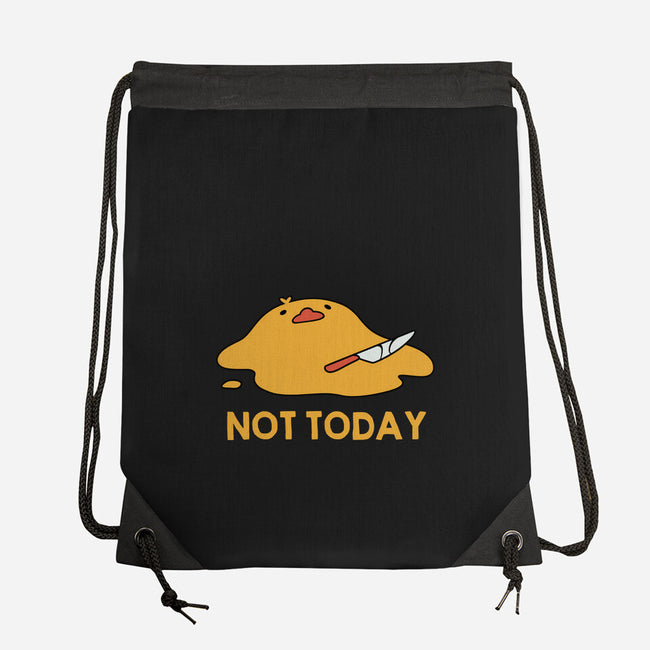 Melting Duck Not Today-None-Drawstring-Bag-tobefonseca