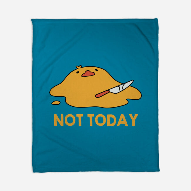 Melting Duck Not Today-None-Fleece-Blanket-tobefonseca
