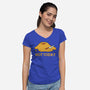 Melting Duck Not Today-Womens-V-Neck-Tee-tobefonseca