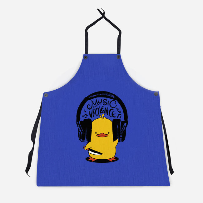 Music And Violence-Unisex-Kitchen-Apron-tobefonseca