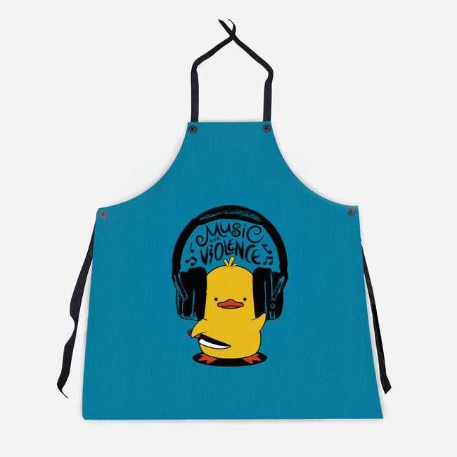 Music And Violence-Unisex-Kitchen-Apron-tobefonseca