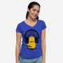 Music And Violence-Womens-V-Neck-Tee-tobefonseca