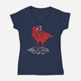Crow Broken Cassete Tape-Womens-V-Neck-Tee-tobefonseca