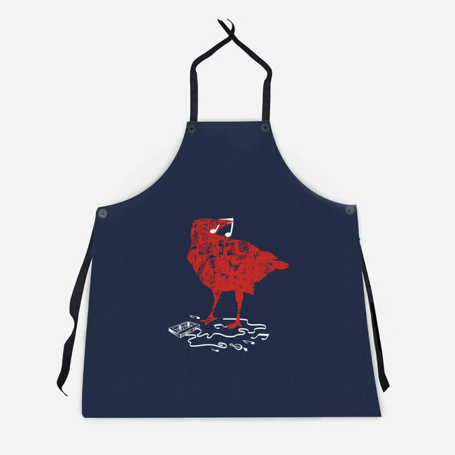 Crow Broken Cassete Tape-Unisex-Kitchen-Apron-tobefonseca