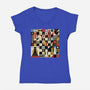 Chess Art Vintage-Womens-V-Neck-Tee-tobefonseca