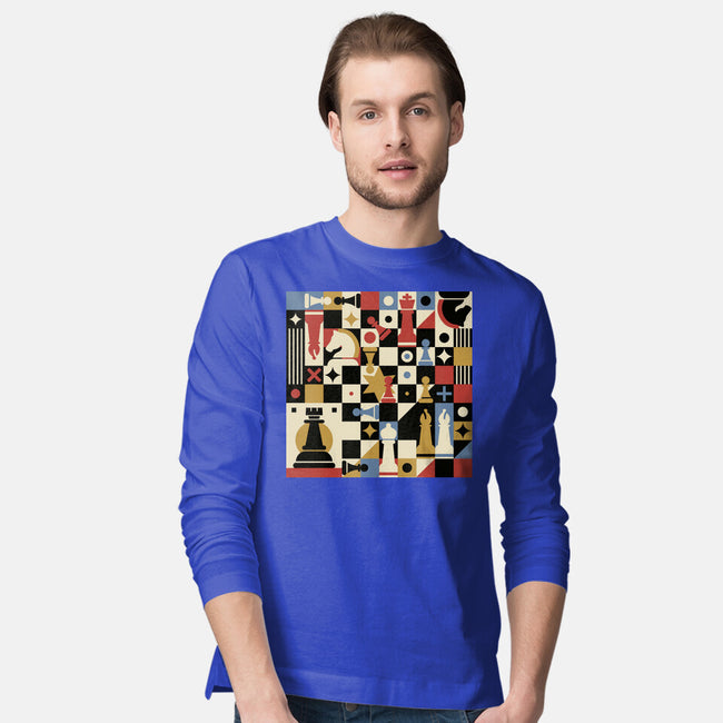 Chess Art Vintage-Mens-Long Sleeved-Tee-tobefonseca