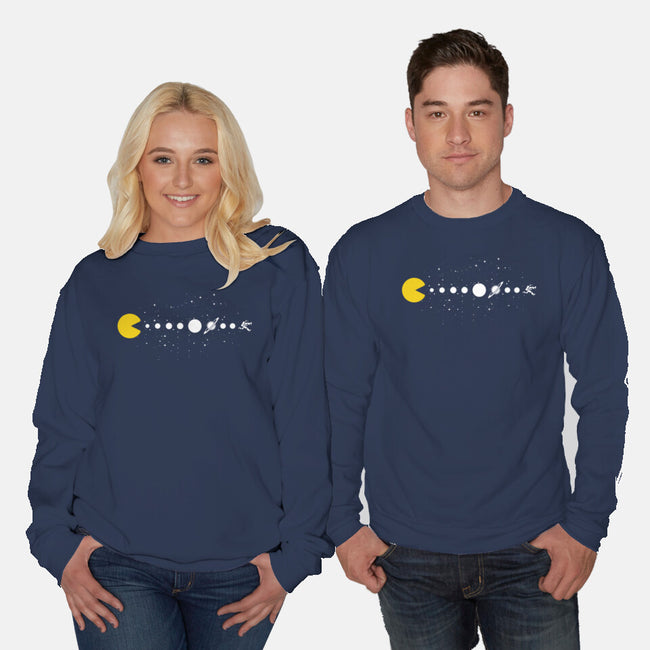 Minimalist Solar System-Unisex-Crew Neck-Sweatshirt-tobefonseca