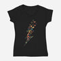 Science Thunder-Womens-V-Neck-Tee-tobefonseca