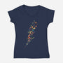 Science Thunder-Womens-V-Neck-Tee-tobefonseca