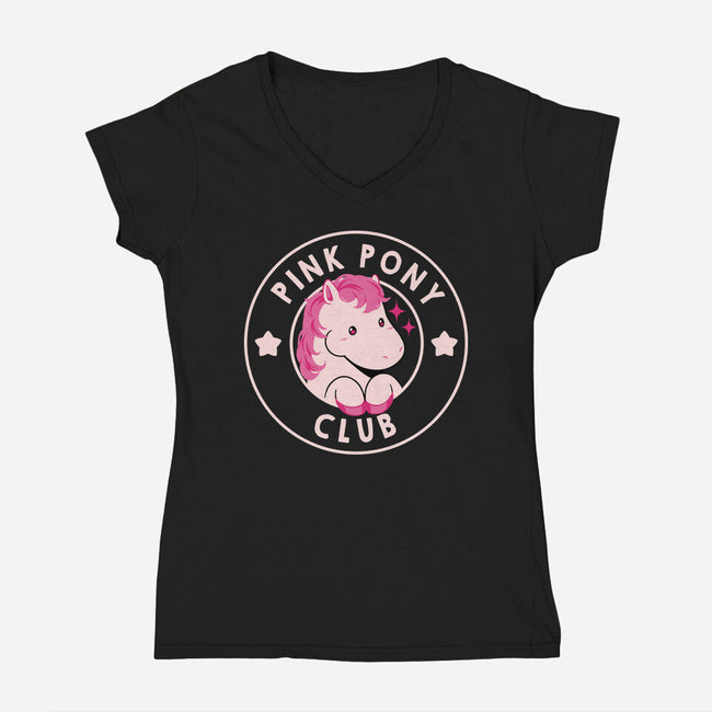 Pink Pony Club-Womens-V-Neck-Tee-tobefonseca