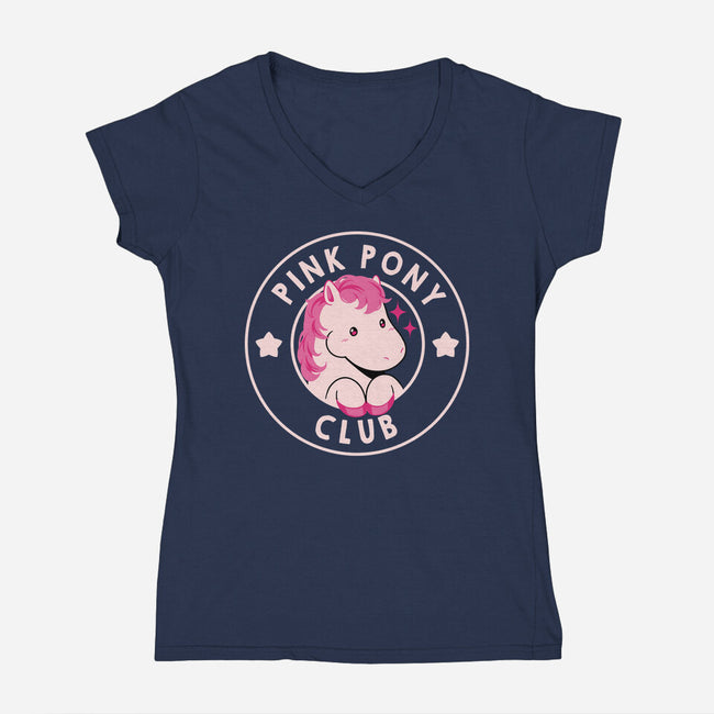 Pink Pony Club-Womens-V-Neck-Tee-tobefonseca
