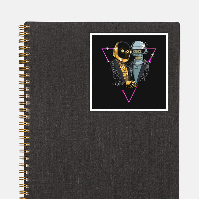 Robot DJ Duo-None-Glossy-Sticker-Diego Gurgell
